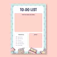 Free vector to do list template