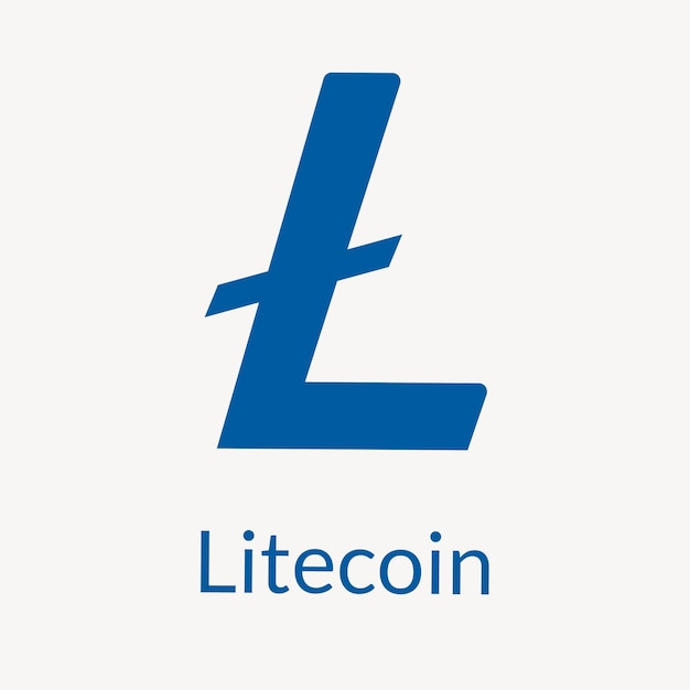 Litecoin blockchain криптовалюта логотип вектор концепция финансирования с открытым исходным кодом