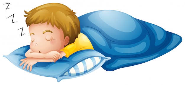 sleeping boy cartoon