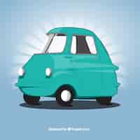Бесплатное векторное изображение Маленький автомобиль в стиле ретро