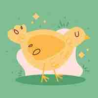 Free vector little chick farm animal