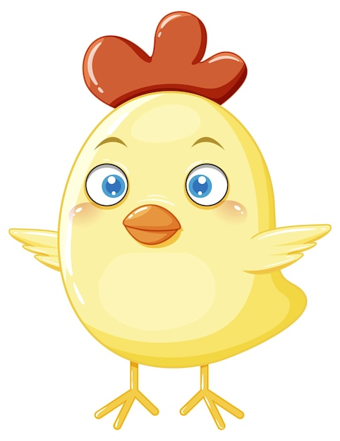 Little chicken in cartoon style