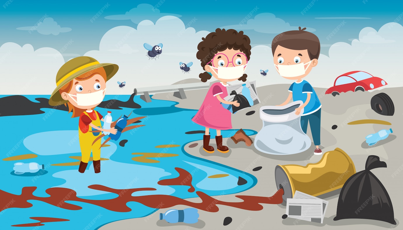 Premium Vector Little Children Cleaning The Beach premium-vector-little-children-cleaning-the-beach