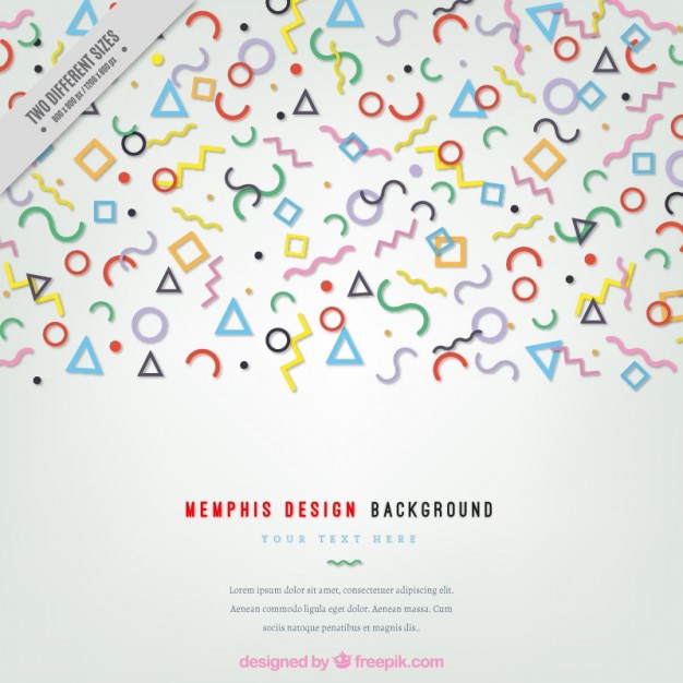 मुफ़्त वेक्टर little colored geometric shapes background