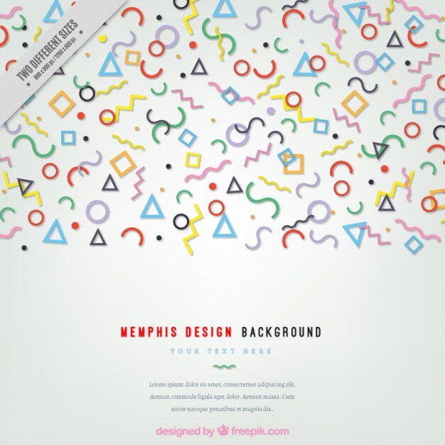 मुफ़्त वेक्टर little colored geometric shapes background