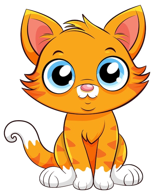 작은 귀여운 고양이 만화 캐릭터