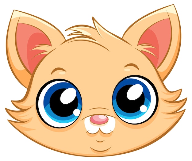 Free vector little cute cat cartoon character