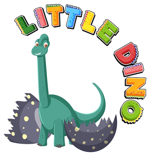 小さなかわいいディプロドクス恐竜の漫画のキャラクター