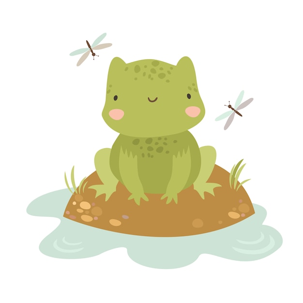 маленькая лягушка в болоте