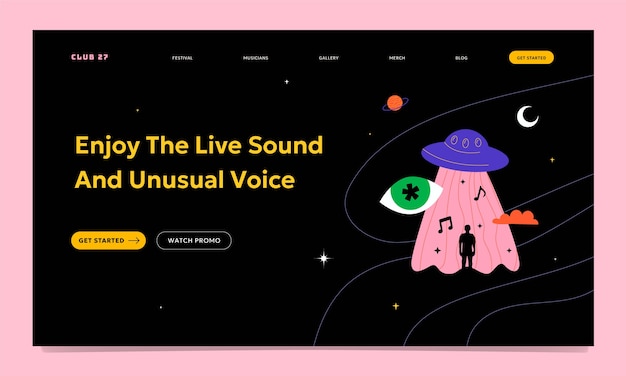 Live concert  landing page template