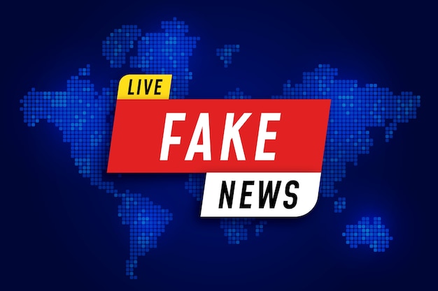 Free vector live fake news broadcasting