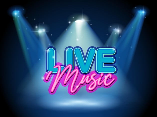 Free vector live music banner design