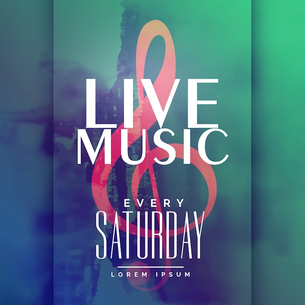 Live music event poster design