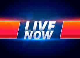 Free vector live now streaming news background