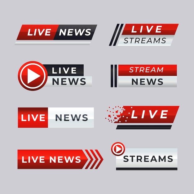 Live stream news banners