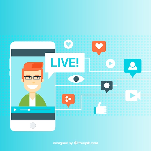 Free vector live streaming background