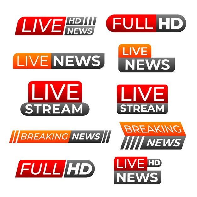 Live streaming news banners design