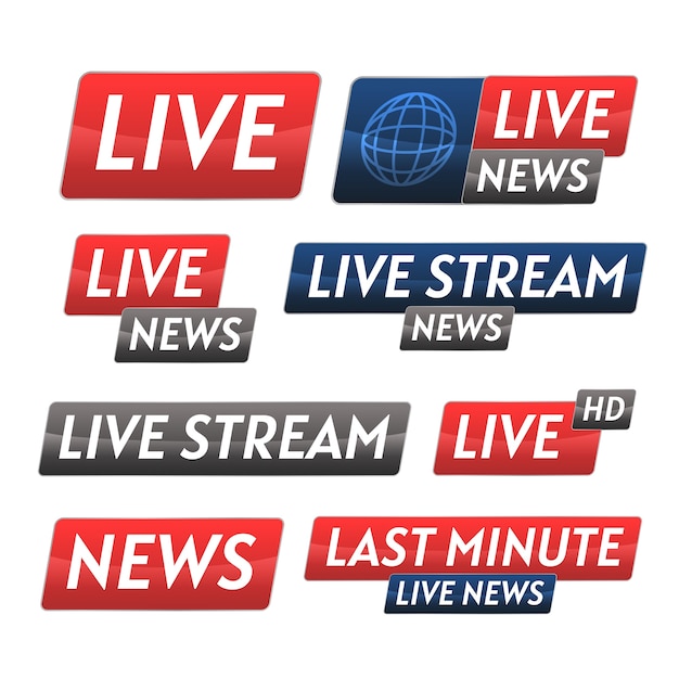 Live streams news banner set