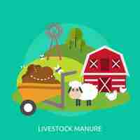 Free vector livestock manure background design