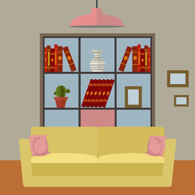 Free vector living room background design