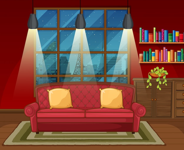 Living room background scene