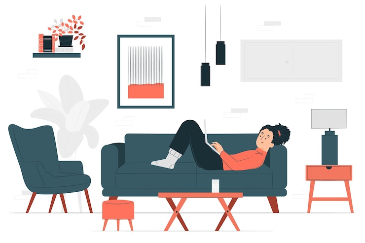 Free Vector living room concept illustration