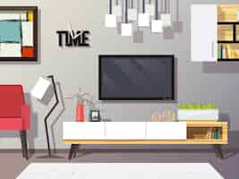 Free vector living room concept