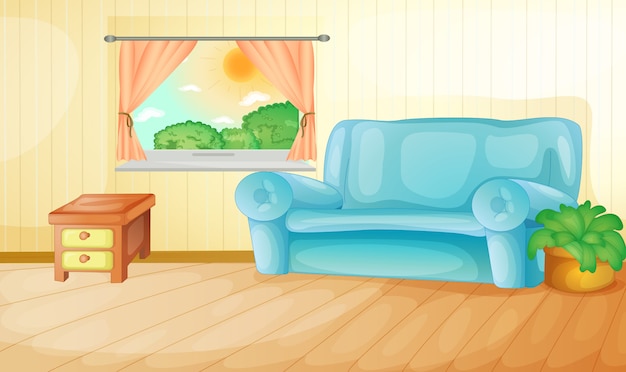 cartoon background living room selections