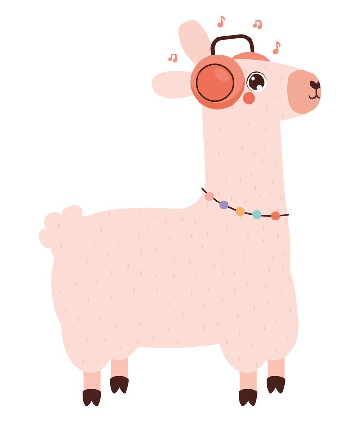 Free Vector llama using snow clothes