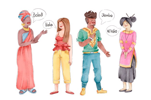 Люстрация мультикультурных людей