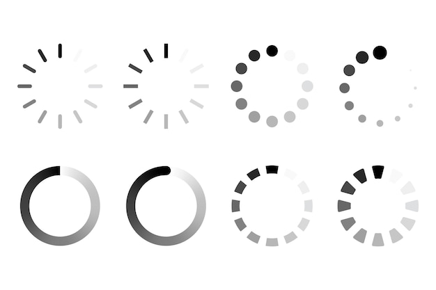 Free vector loading circles set