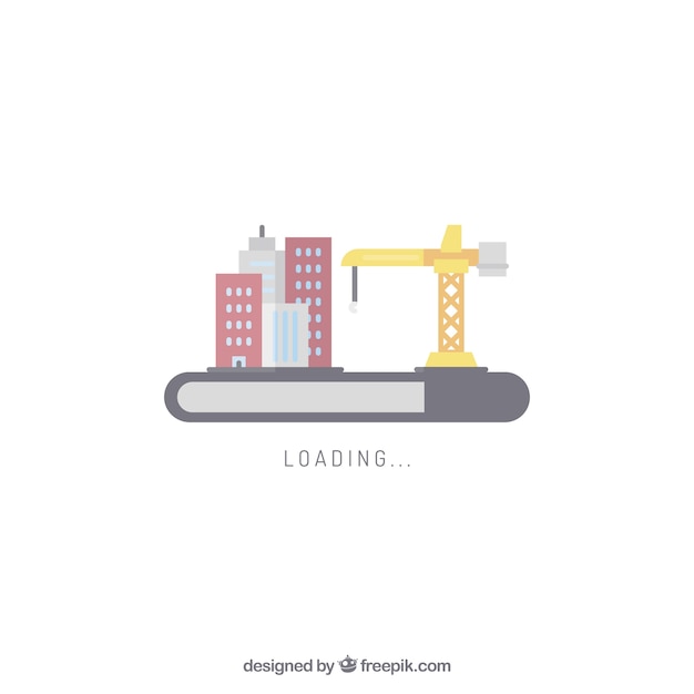 Free vector loading city skyline web element