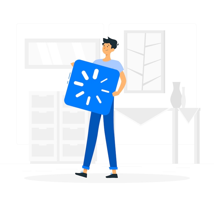 Free Vector loading concept illustration
