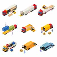 Free vector loading of goods set