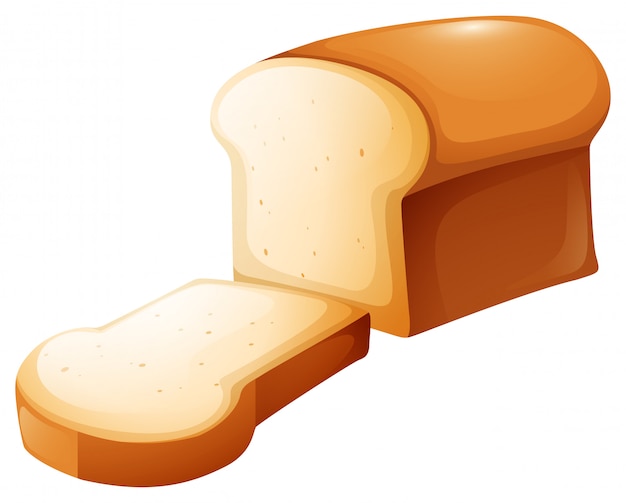 Буханка хлеба и один ломтик