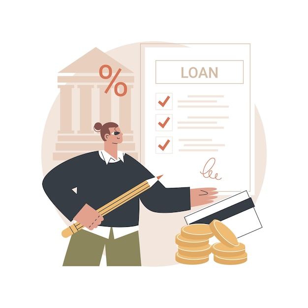 Loan disbursement abstract illustration