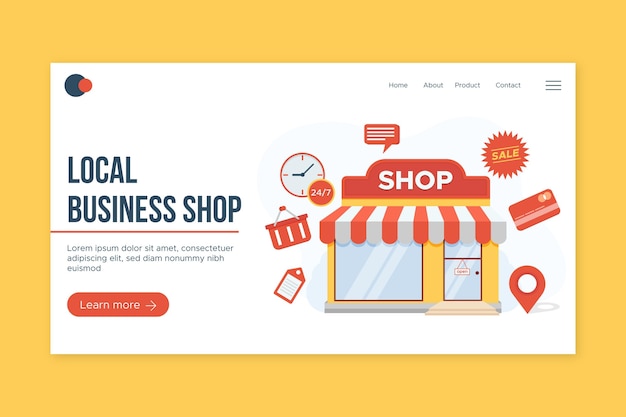 Local business landing page template