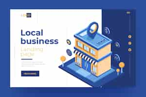 Free vector local business landing page