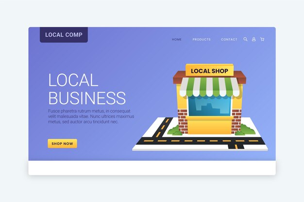 Local business landing page