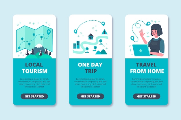 Free vector local tourism concept