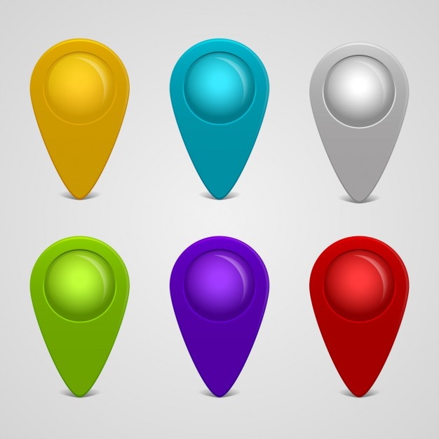 Free vector location buttons pack