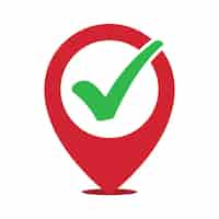 Free vector location pin check mark