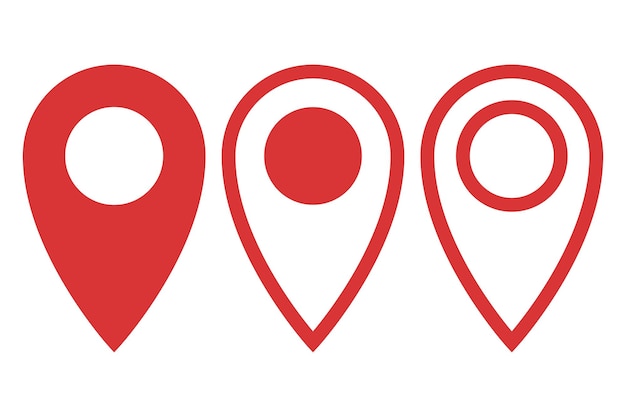 Free vector location pin multiple styles