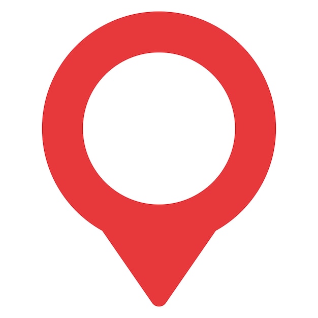 Free vector location pin in red flat style