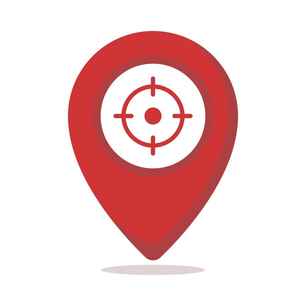location pin with target