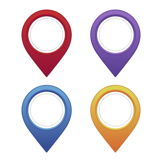 Location pins gradient