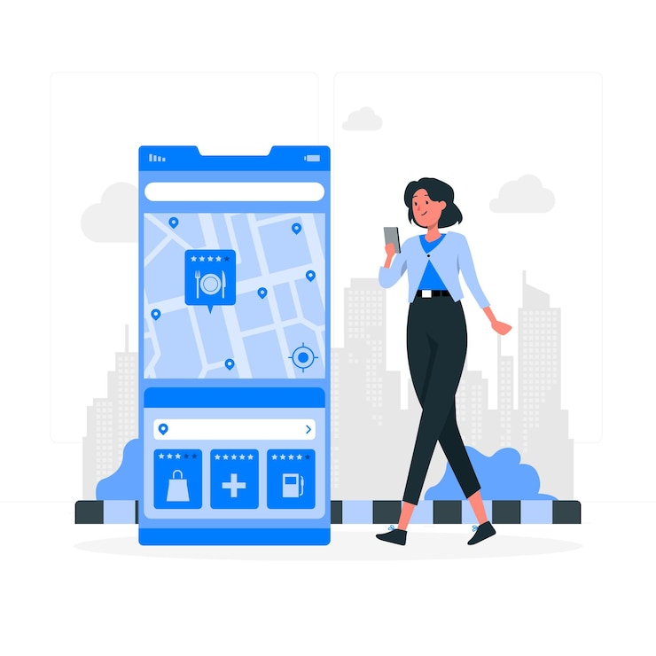 Free Vector location review concept illustration