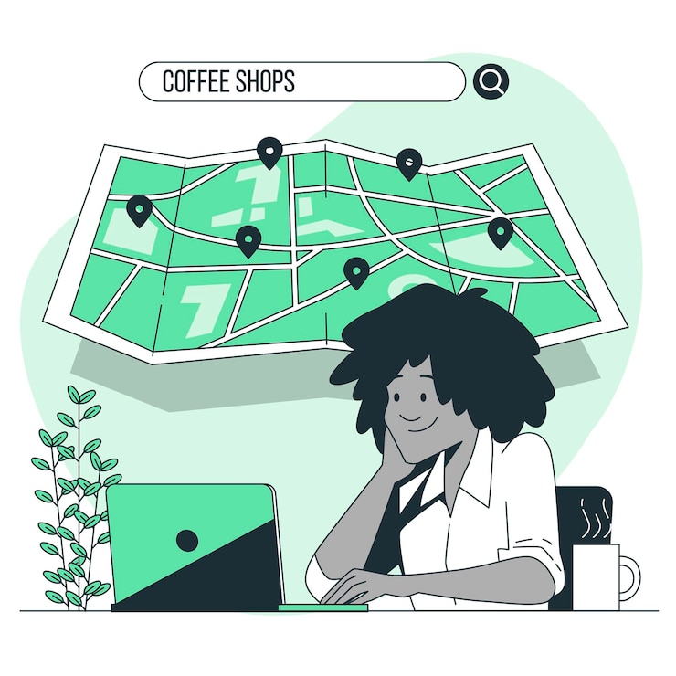 Free Vector location search concept illustration