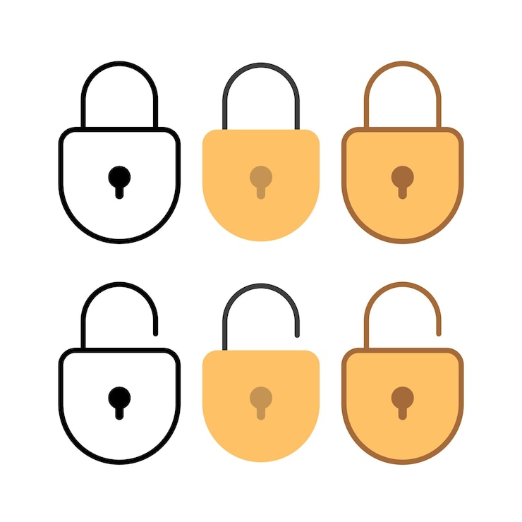 무료 Vector lock multiple styles