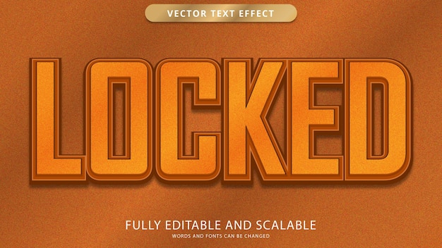 Locked text effect editable eps file